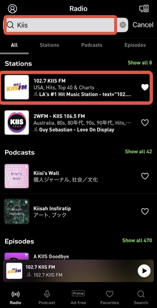 102.7　KIIS FM radio.net　ラジオ　アメリカ　英語　学習